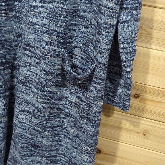 J. Jill Womens Sweater Large Blue Long Line Duster Cardigan - Picture 4 of 10